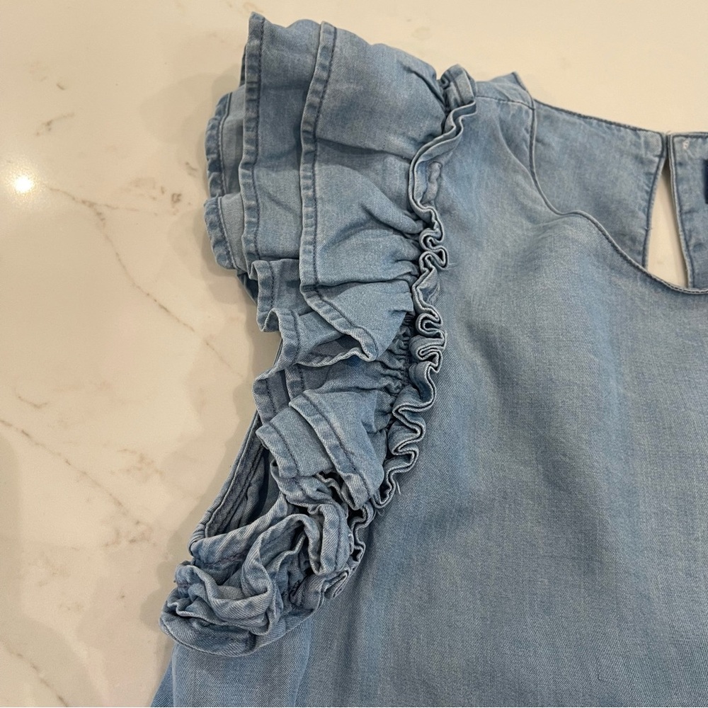 NWT Francesca’s Blue Rain denim/chambray knee knee length dress - Picture 8 of 13